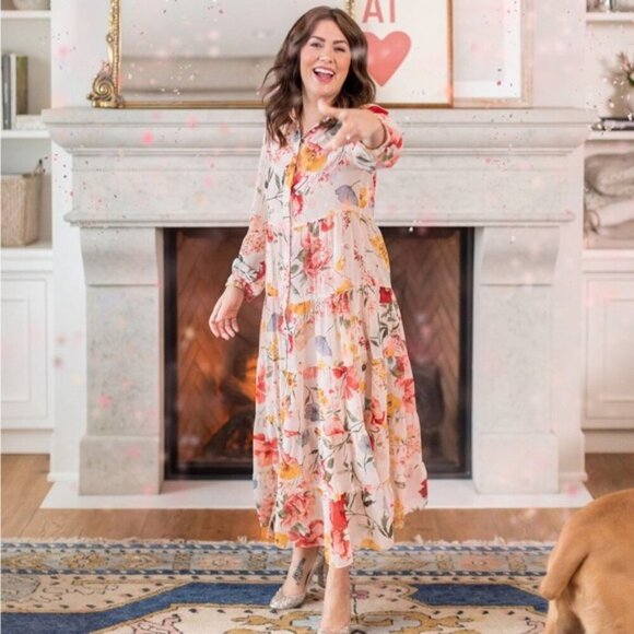 Blogger’s Favourite Zara Floral Print Maxi Shirt Dress size S - Picture 4 of 16